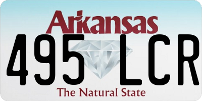 AR license plate 495LCR