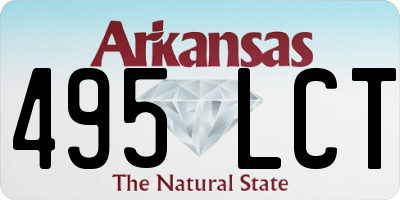 AR license plate 495LCT