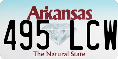 AR license plate 495LCW