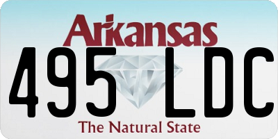 AR license plate 495LDC