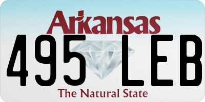 AR license plate 495LEB