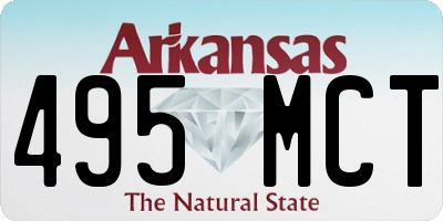 AR license plate 495MCT