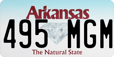 AR license plate 495MGM