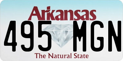 AR license plate 495MGN