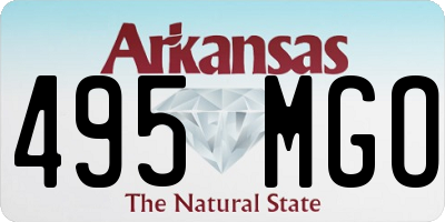 AR license plate 495MGO