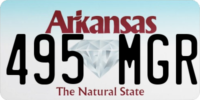 AR license plate 495MGR