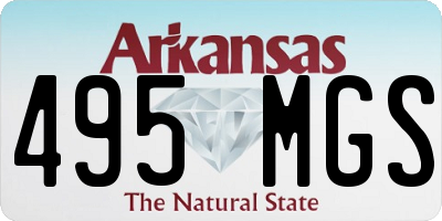 AR license plate 495MGS