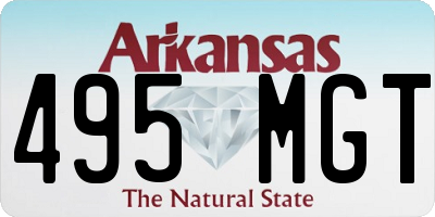 AR license plate 495MGT