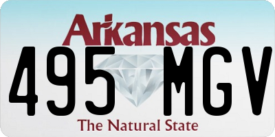 AR license plate 495MGV