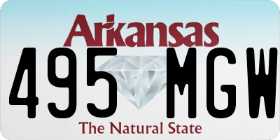 AR license plate 495MGW