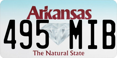 AR license plate 495MIB