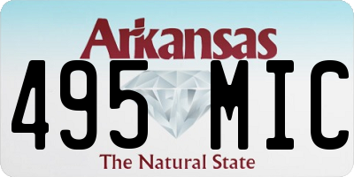 AR license plate 495MIC