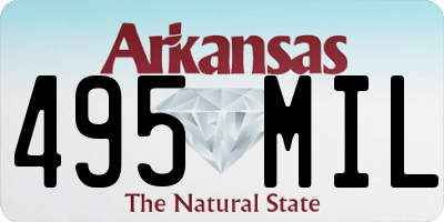 AR license plate 495MIL