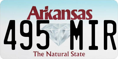 AR license plate 495MIR