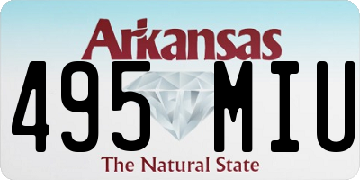 AR license plate 495MIU