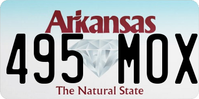 AR license plate 495MOX