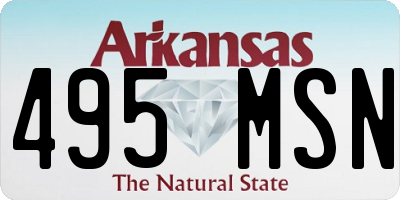 AR license plate 495MSN