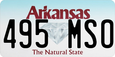 AR license plate 495MSO