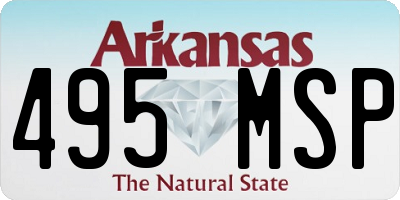 AR license plate 495MSP