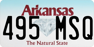 AR license plate 495MSQ