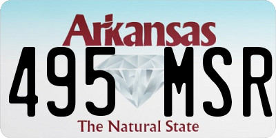 AR license plate 495MSR