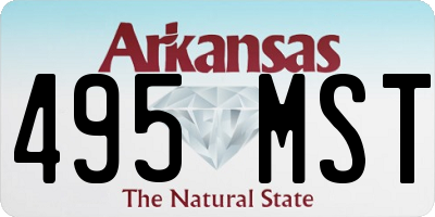 AR license plate 495MST