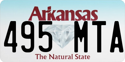 AR license plate 495MTA