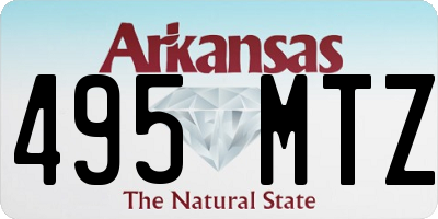 AR license plate 495MTZ