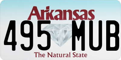 AR license plate 495MUB