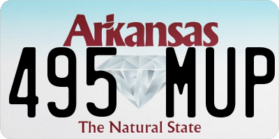 AR license plate 495MUP