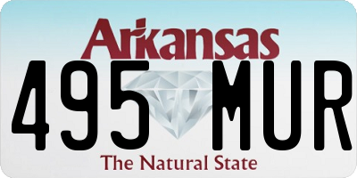 AR license plate 495MUR