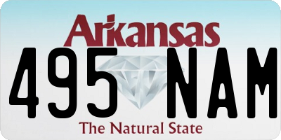 AR license plate 495NAM