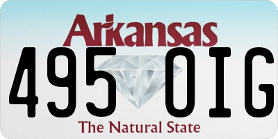 AR license plate 495OIG