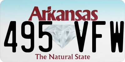 AR license plate 495VFW