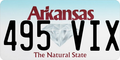 AR license plate 495VIX