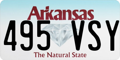 AR license plate 495VSY