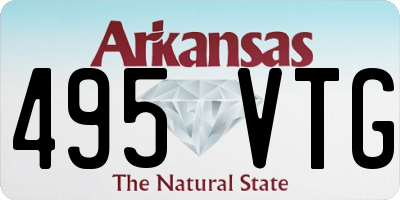 AR license plate 495VTG