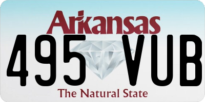 AR license plate 495VUB
