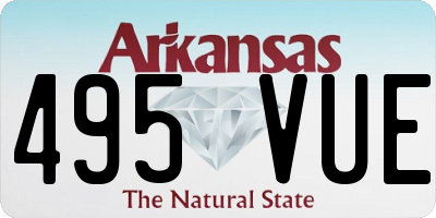 AR license plate 495VUE