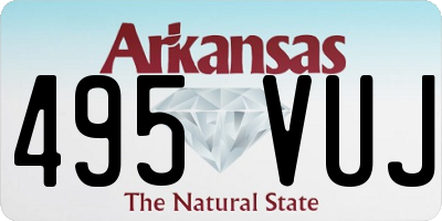 AR license plate 495VUJ
