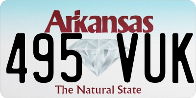 AR license plate 495VUK