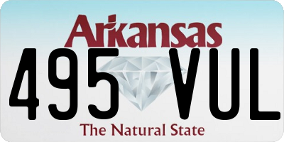 AR license plate 495VUL