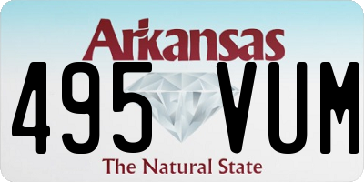 AR license plate 495VUM