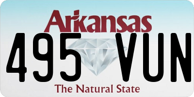 AR license plate 495VUN