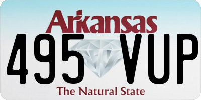AR license plate 495VUP