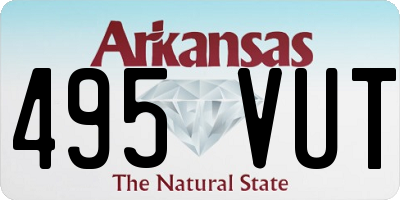 AR license plate 495VUT