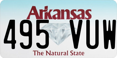 AR license plate 495VUW