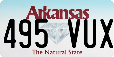 AR license plate 495VUX