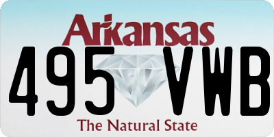 AR license plate 495VWB