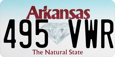 AR license plate 495VWR